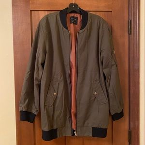 Love Tree Oversized Olive Bomber Size Small